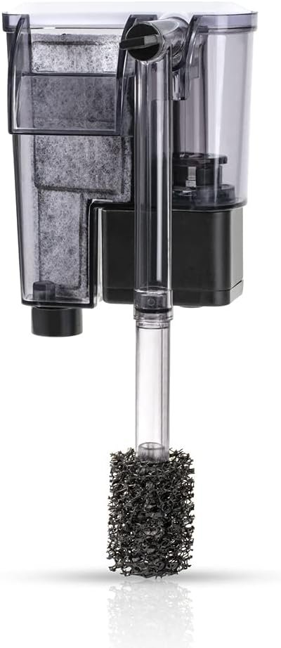 DaToo Aquarium Hang On Filter Small Fish Tank Hanging Filter Power Waterfall Filtration System