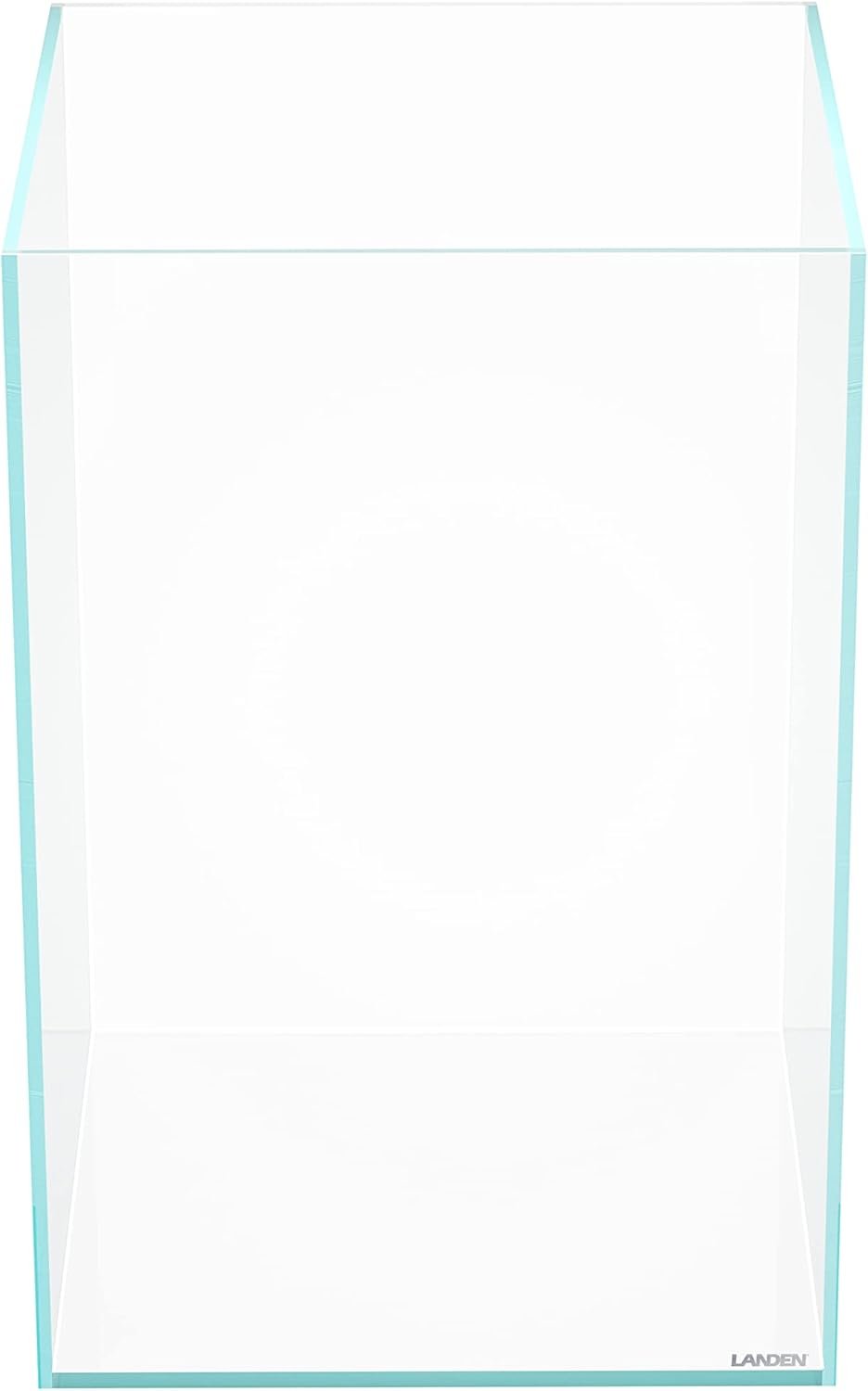 LANDEN Tall Tank, Rimless Low Iron Tank 10GAL 11.8″ L × 11.8″ W × 17.7″ H (30X30X45) cm Small Aquascape Fish Tank, Vertical Aquascape Tank, Black Leveling Mat Included
