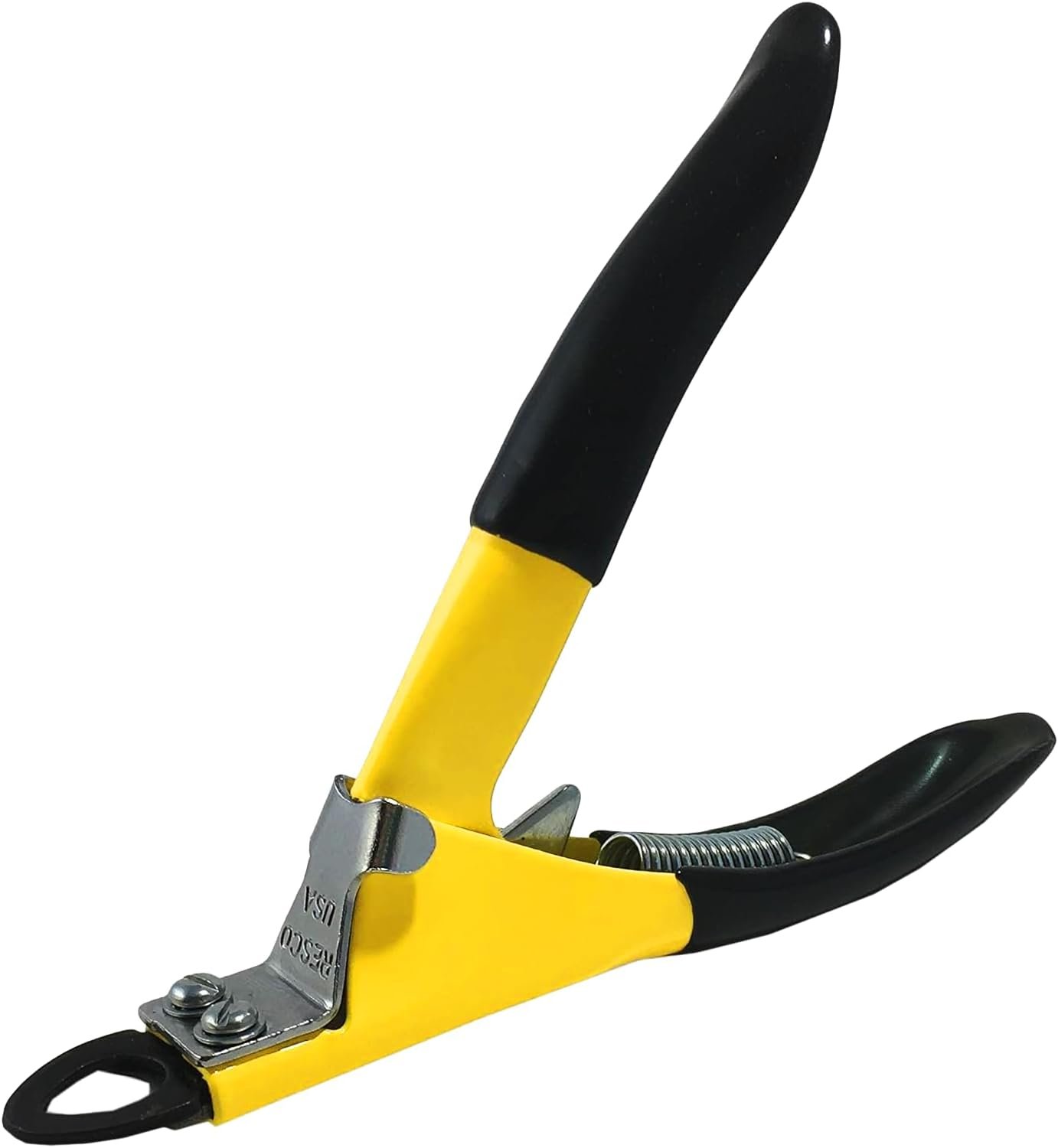 Resco Original Deluxe Dog Nail Clippers – Professional USA-Made Guillotine Trimmer – Heavy Duty Steel for Large Dogs – Yellow