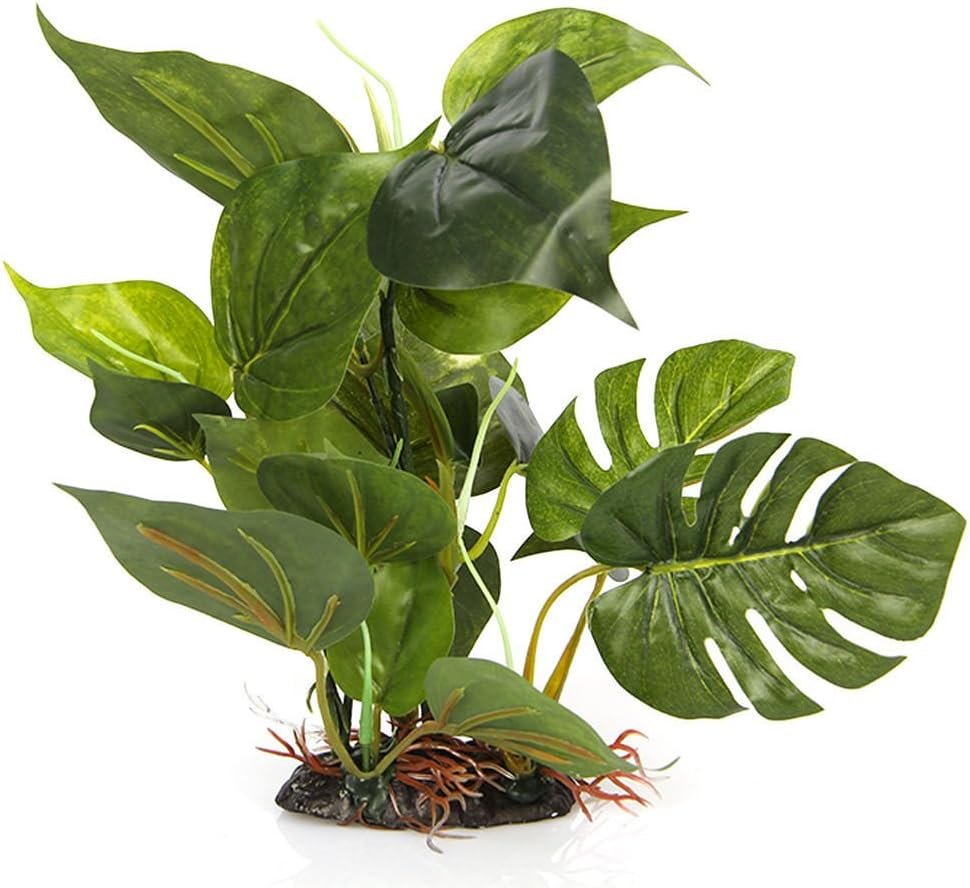 CNZ® Aquarium Fish Tank Green Lifelike Underwater Plastic Plant Aquatic Water Grass Decor (Large, 13-inch)