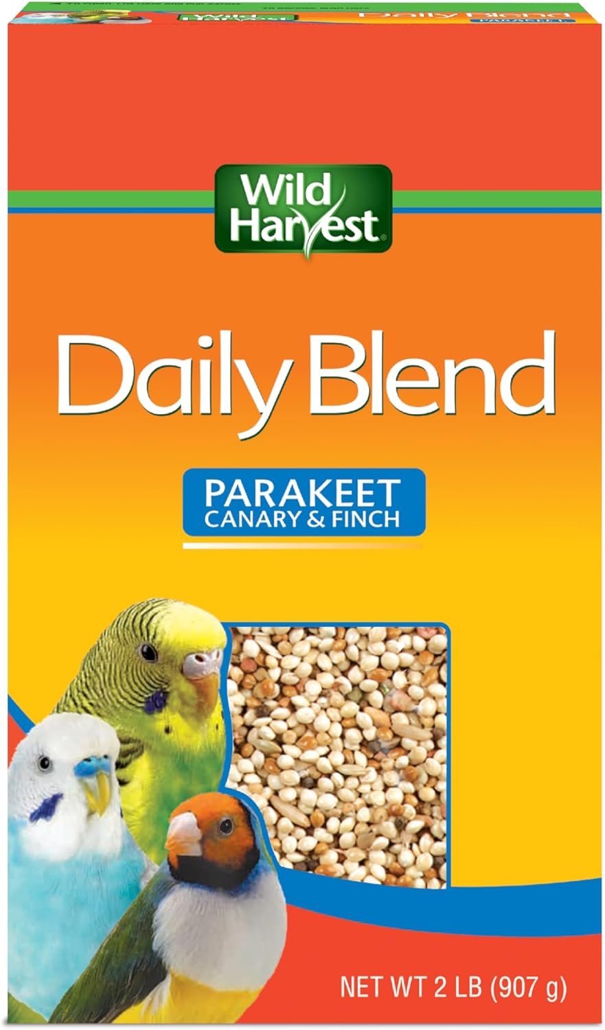 Wild Harvest Daily Blend for Parakeet, Canary, Finch & Small Birds, 2 Pounds
