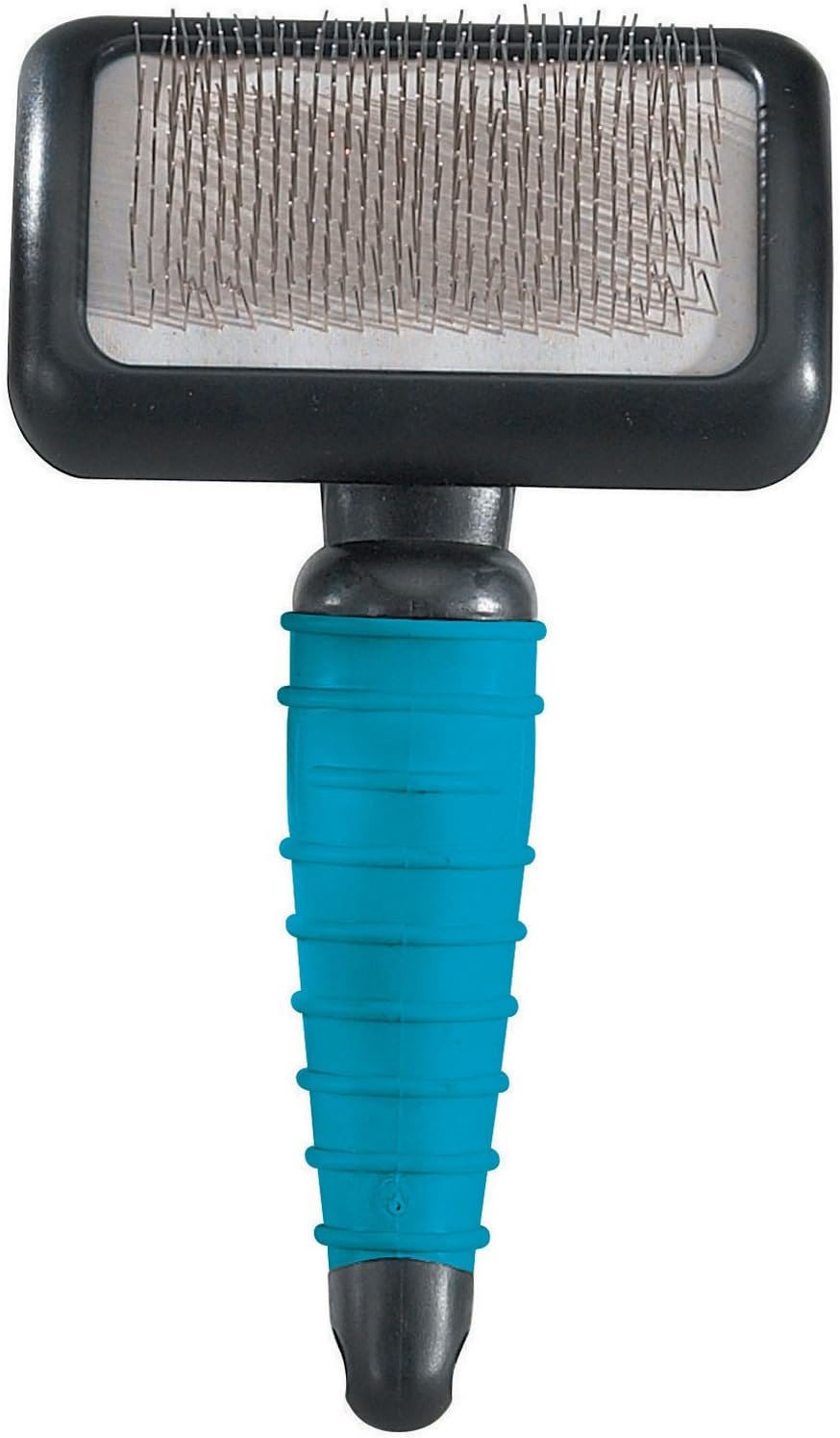 Master Grooming Tools Ergonomic Slicker Brushes — Molded Brushes for Grooming Dogs – Medium, 4″ x 2½”, Black