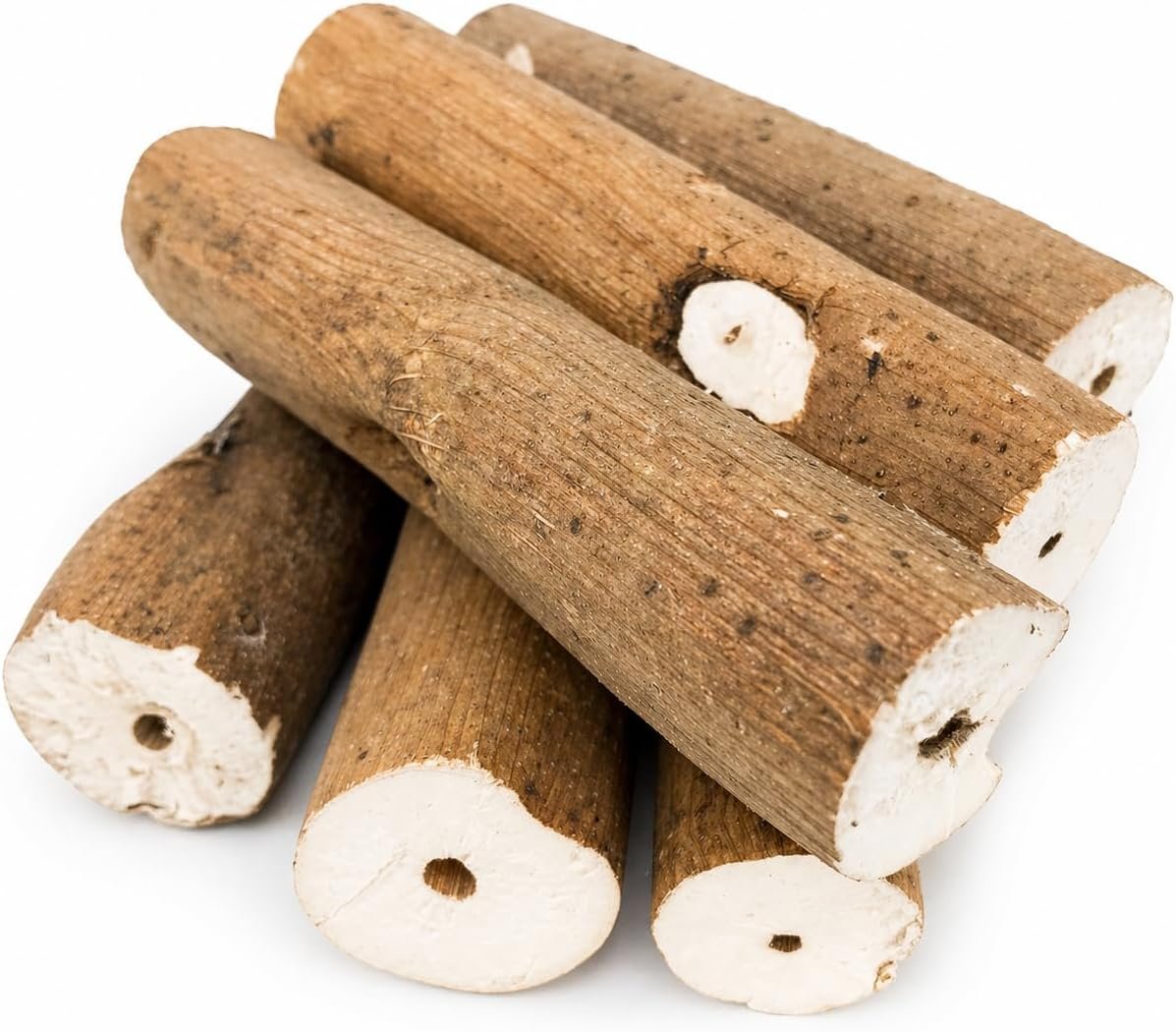 Bonka Bird Toys 1211 Pk6 Natural Bark Sola Sticks, 6-Pack, 3″ Long, 1.25″ Diameter, Soft Chew and Foraging Toy for Birds, Parrots, Parakeets, Cockatiels, Lightweight, Natural, Safe, Eco-Friendly