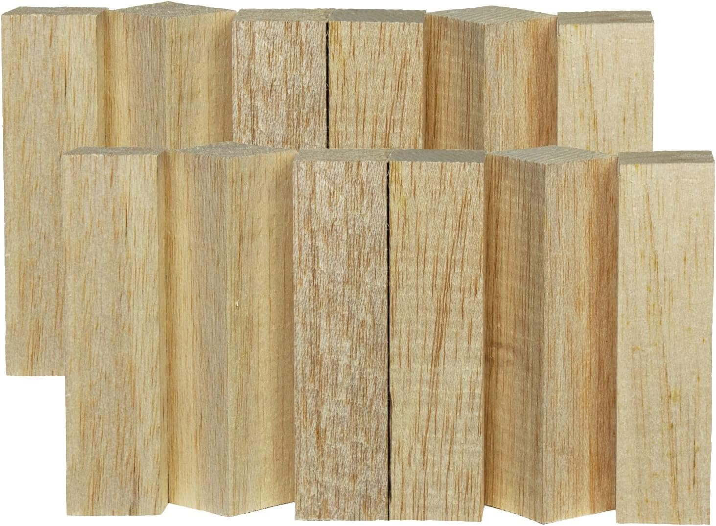 Super Bird Creations SB50019 Balsa Wood Blocks – Bird Toys for Parrots – Unfinished Bird Chew Blocks Wooden Balsa Cubes Material for Crafting and Whitlling Carving – Small Bird Size, 1x1x4, 12 Pieces