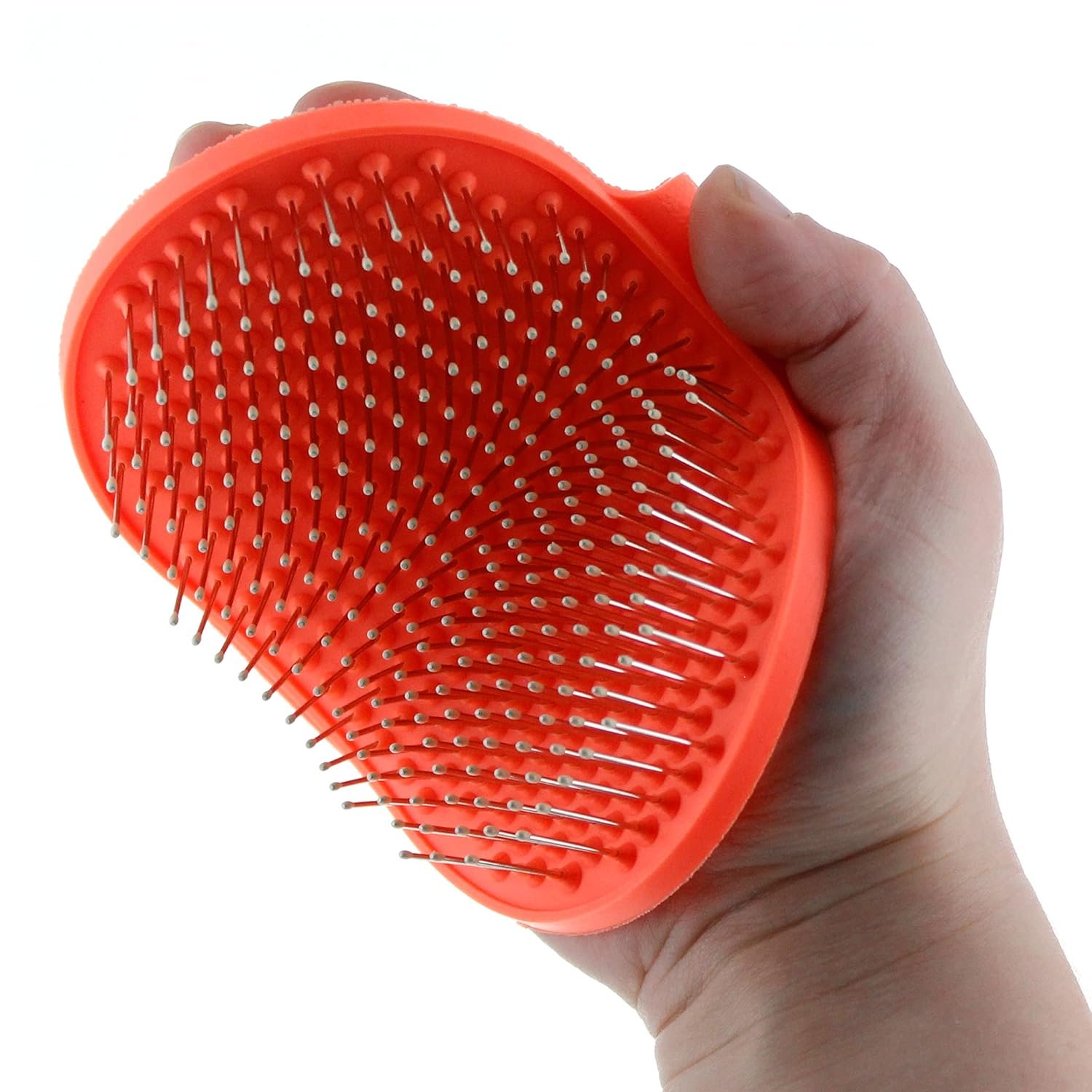 Raw Paws Grooming Brush, 1 ct – Hand-Held Rubber Tipped Pin Brush for Dogs & Cats – Deshedding Dogs with Short Hair & Long Hair – Dog Grooming