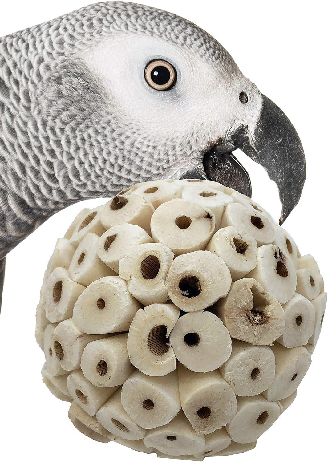 Bonka Bird Toys 1214 Pk3 All-Natural Sola Atta Balls, 3-Pack, 2″ Diameter, Soft and Lightweight Chew and Foot Toys for Birds, Small Pets, and DIY Crafts, Safe for Parrots, Parakeets, and Cockatiels