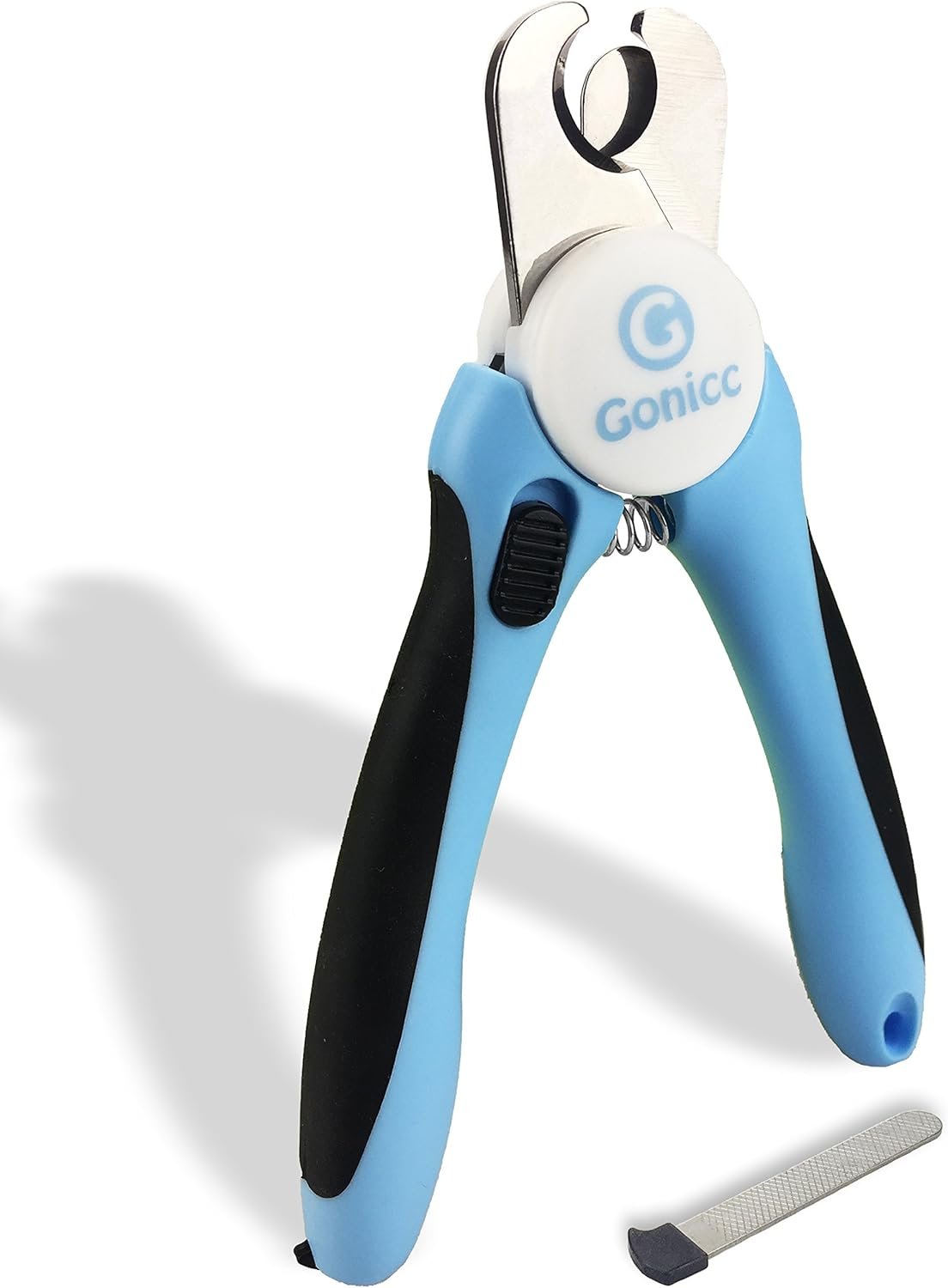gonicc Dog & Cat Pets Nail Clippers and Trimmers – with Safety Guard to Avoid Overcutting, Free Nail File, Razor Sharp Blade – Professional Grooming Tool for Pets (for Medium to Small Dogs)