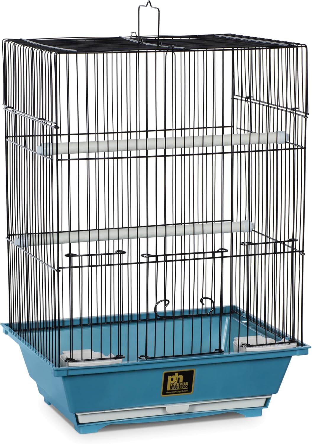 Prevue Pet Products Small Bird Cage – Ideal for Finches, Canaries, Songbirds, Small Parakeets, Lightweight Indoor Enclosure, Versatile Travel Cage for Small Birds – Blue and Black