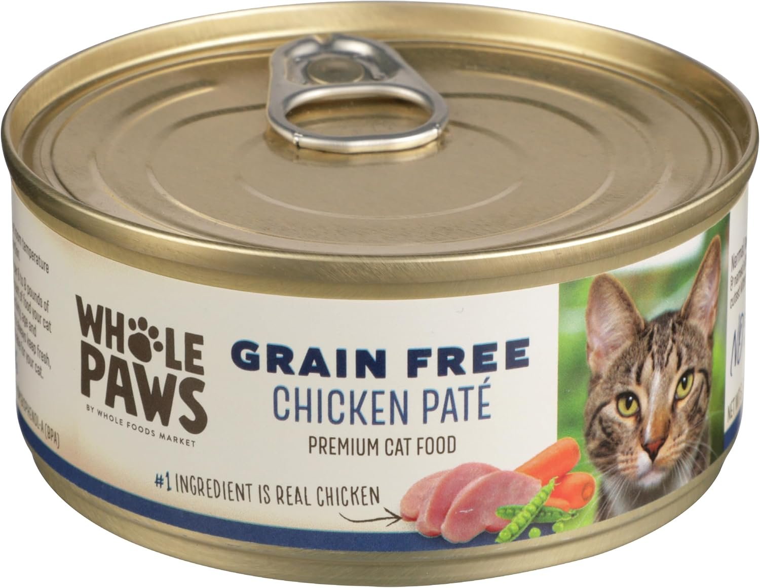 Whole Paws, Grain-Free Wet Cat Food, Chicken Paté, 5.5 Ounce
