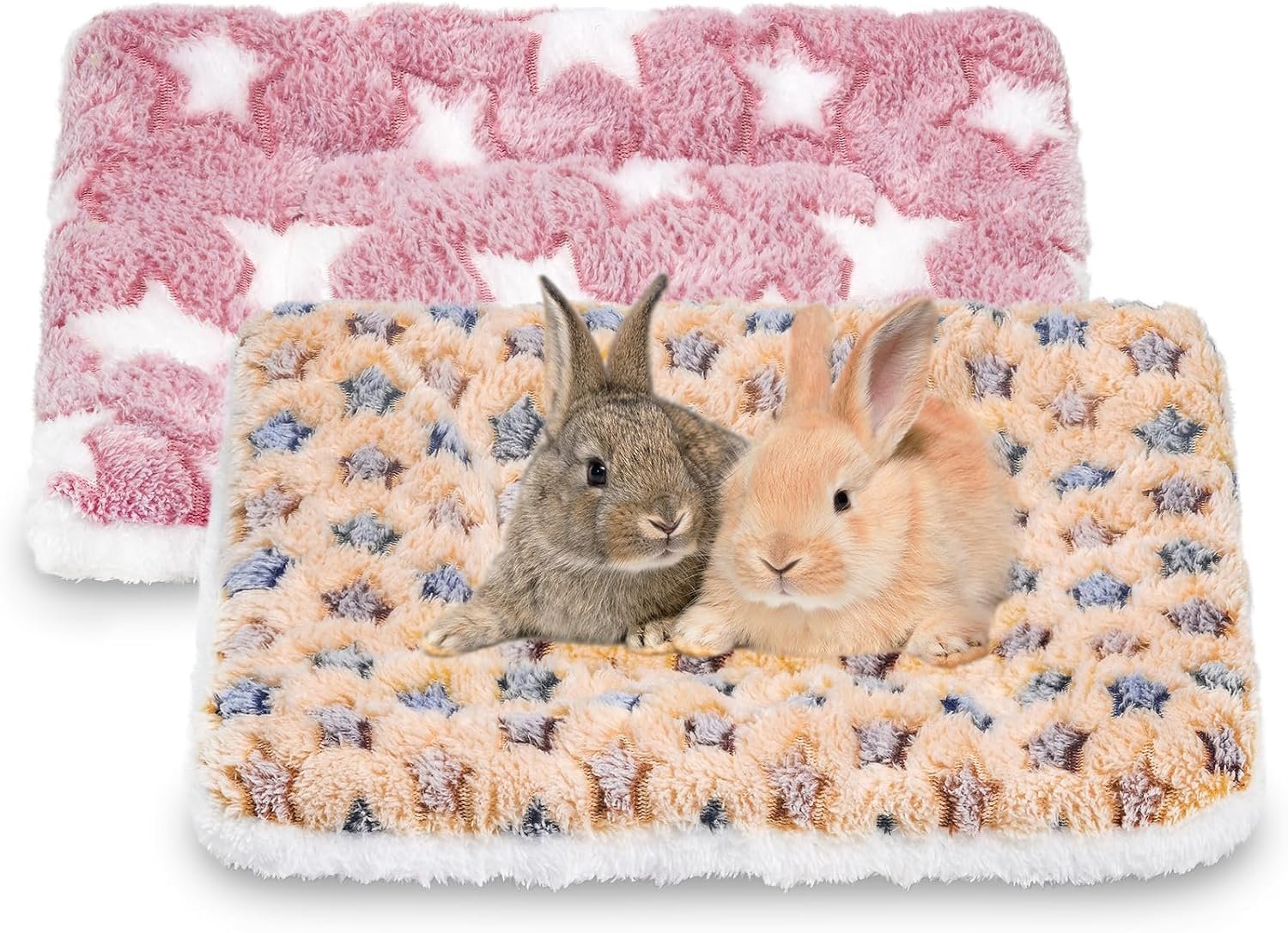 YedsIntu 2 Pcs Guinea Pig Bed, Washable Rabbit Bunny Bed Mat Warm Small Animal Bed Pad Guinea Pig Pillow Pet Bed Mat for Chinchilla Hedgehog Ferret (13.7″ x 10.6″)