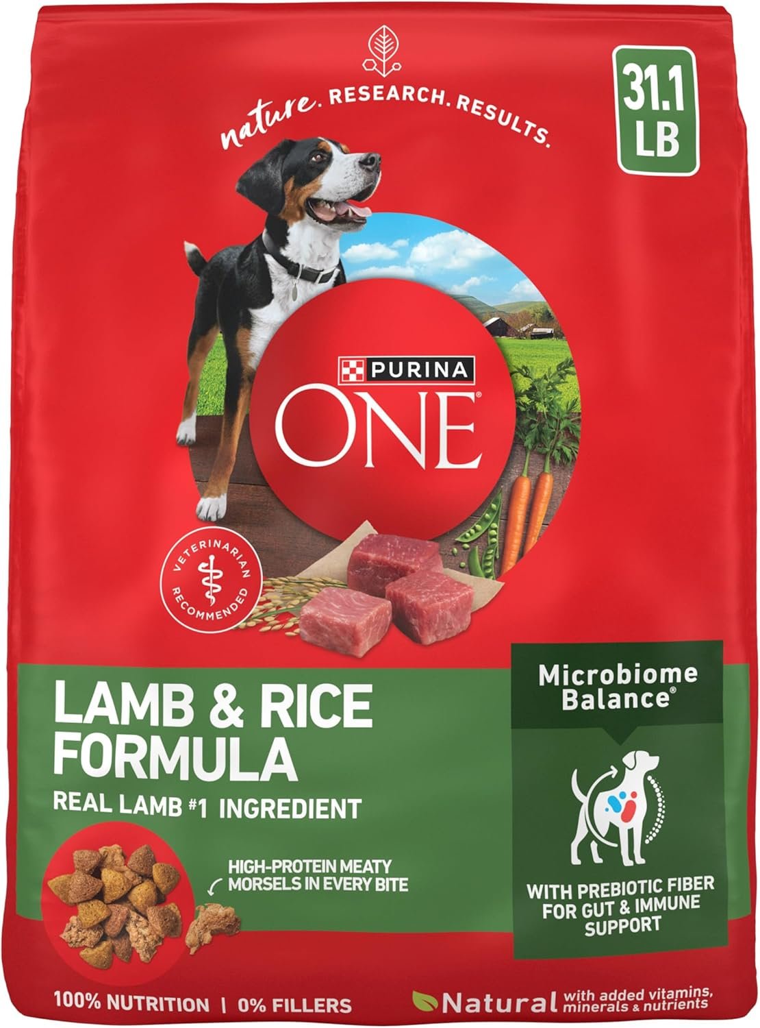 Purina ONE Dry Dog Food Lamb and Rice Formula – 31.1 lb. Bag