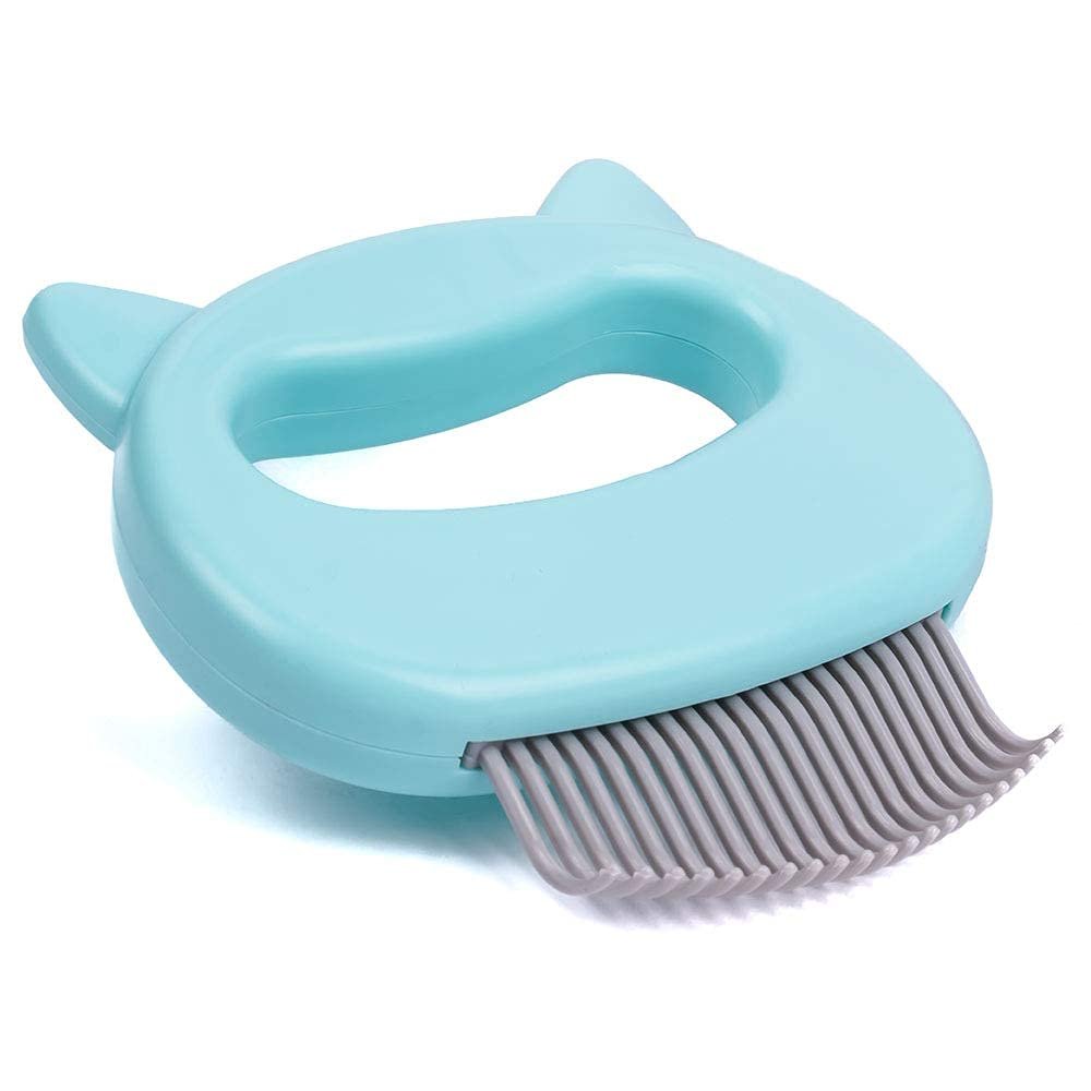 Leo’s Paw The Original Pet Hair Removal Massaging Shell Comb Soft Deshedding Brush Grooming and Shedding Matted Fur Remover Dematting tool for Long and Short Hair Cat Dog Puppy Bunny (Mint)