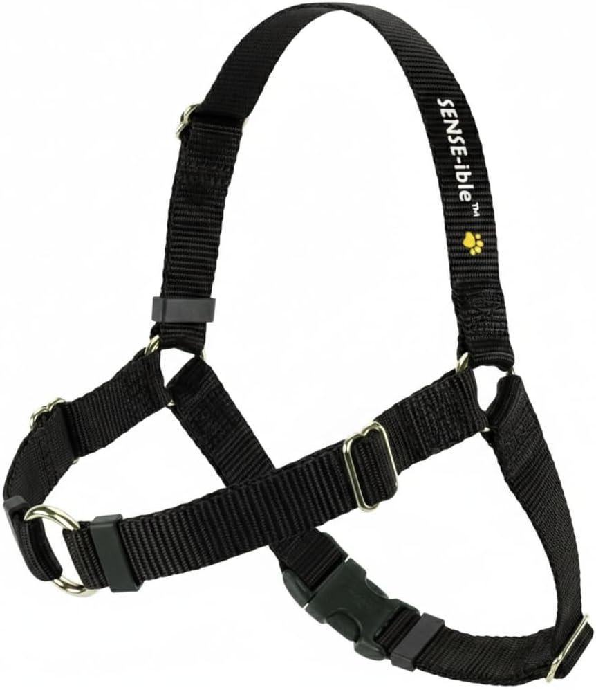 Sense-ible No-Pull Dog Harness – Black Medium