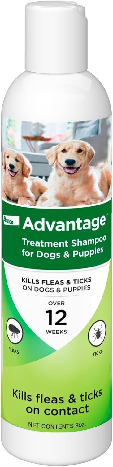 Advantage Dog Flea & Tick Shampoo for Puppies & Adult Dogs | Kills Fleas & Ticks | 8 oz.