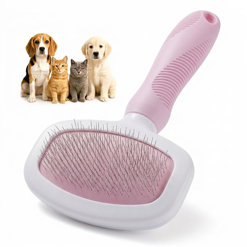 Small Slicker Brush for Grooming – Slicker Brush for Dogs and Cats can act as Deshedding Pet Tool for Healthy Coat Maintenance and Suitable for Short and long Haired Dogs