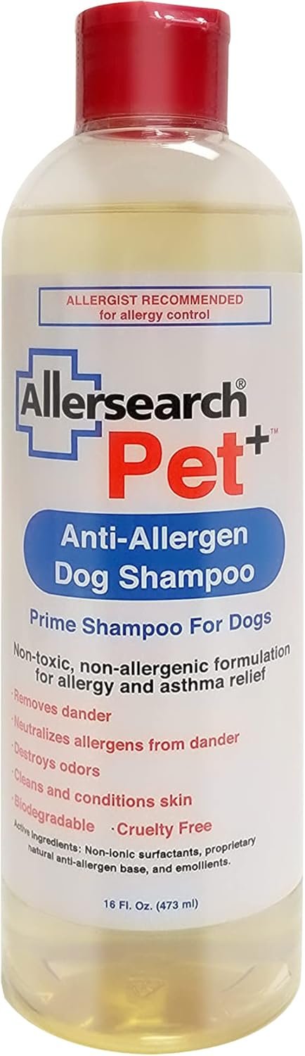 Allersearch Pet+ Anti-Allergen Dog Shampoo 16 Oz