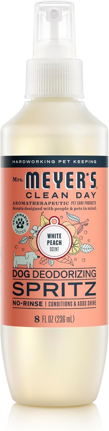 MRS. MEYER’S Clean Day Dog Deodorizing Spray, White Peach Scent, 8oz