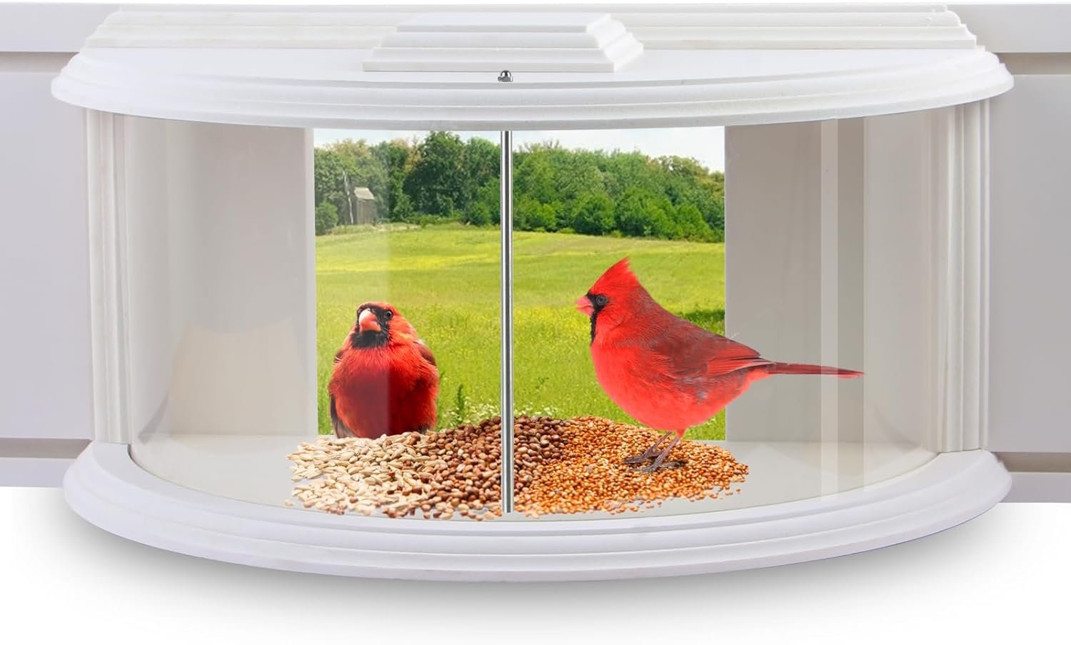 JOYSEUS Window Bird Feeder, 180° Clear View Bird Feeder, Durable and Elegant in-Window Bird Feeder for Watching Birds – Embrace The Delight of Bird Feeder.