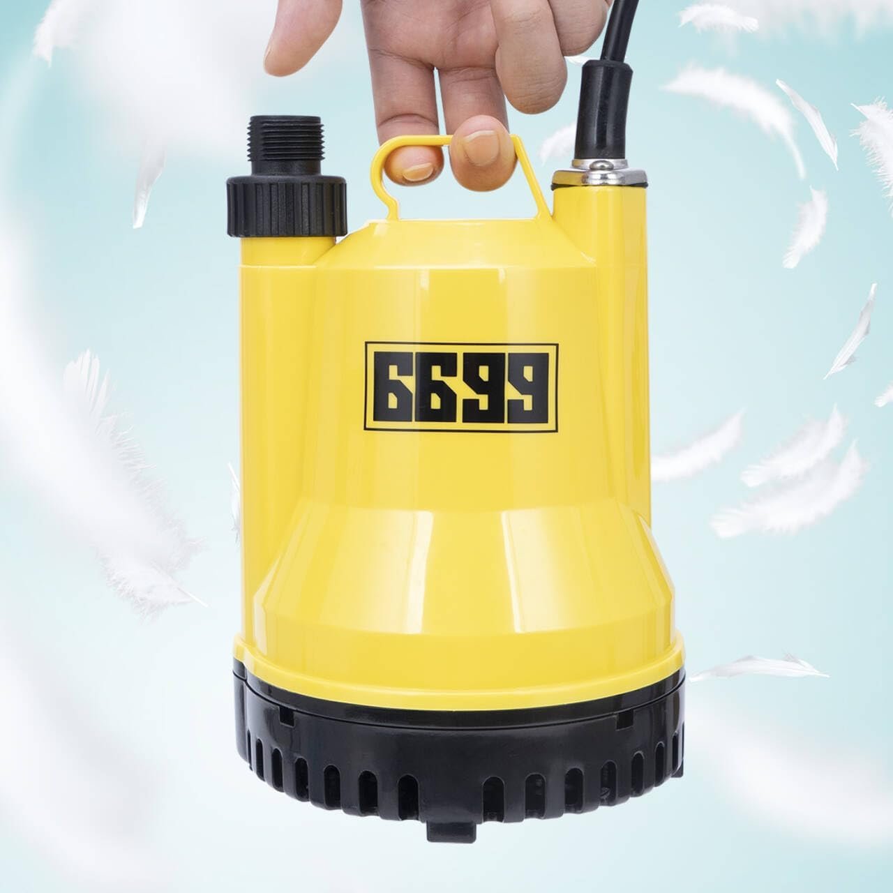 Submersible Water Pump 1/4 HP 1600GPH Thermoplastic Utility Pump Electric Portable Transfer Water Pump with 10-Foot Cord for Pool Tub Garden Pond Draining