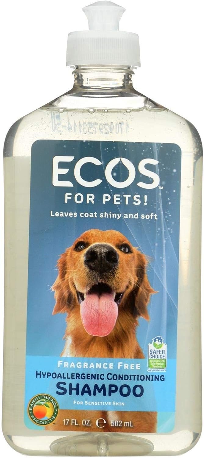 ECOS – Hypoallergenic Conditioning Pet Shampoo – Fragrance Free – 17 fl oz.