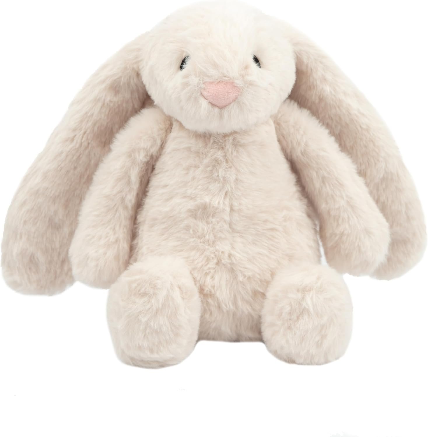 Best Pet Supplies Interactive Squeaky Dog Chew Toy, Ideal Dog Toys for Chewers, Small, Medium & Large Dogs, and Fetch Lovers – Bunny (Beige), Large