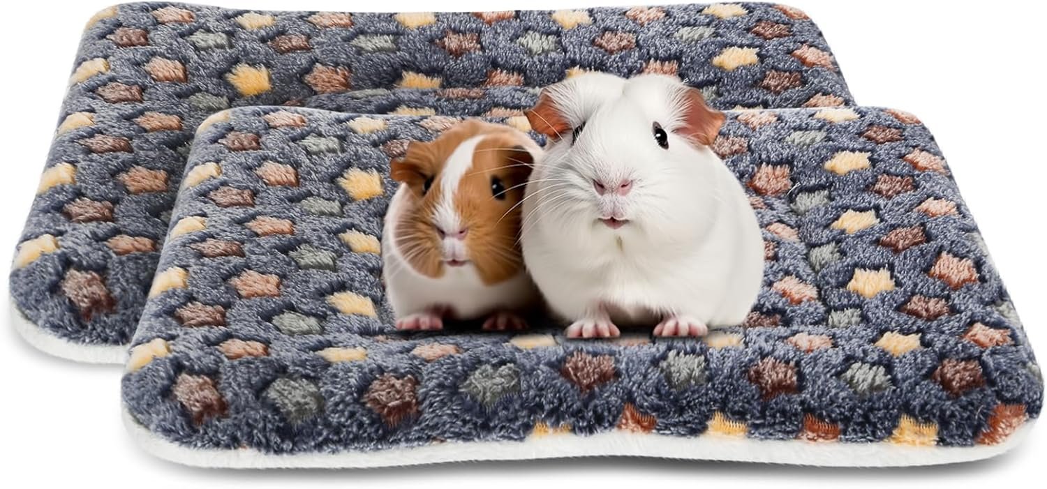 2 Pack Guinea Pig Bed – 10 x 13 Inch Guinea Pig Pee Pads Bedding – Washable and Thickness Upgrade (Dark Blue,M)