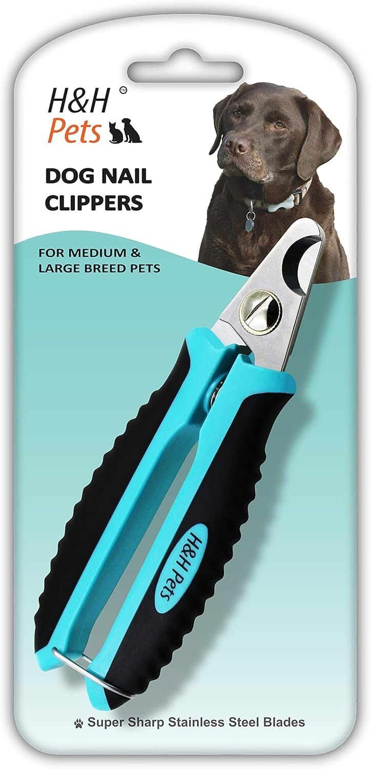 H&H Pets Nail Clippers Series – for Cats and Dogs – Razor Sharp Blades Sturdy Non Slip Handles – Dog Accessories Professional at Home Grooming – Stainless Steel – Dog Nail Trimmers – M (Sm-M Dogs)