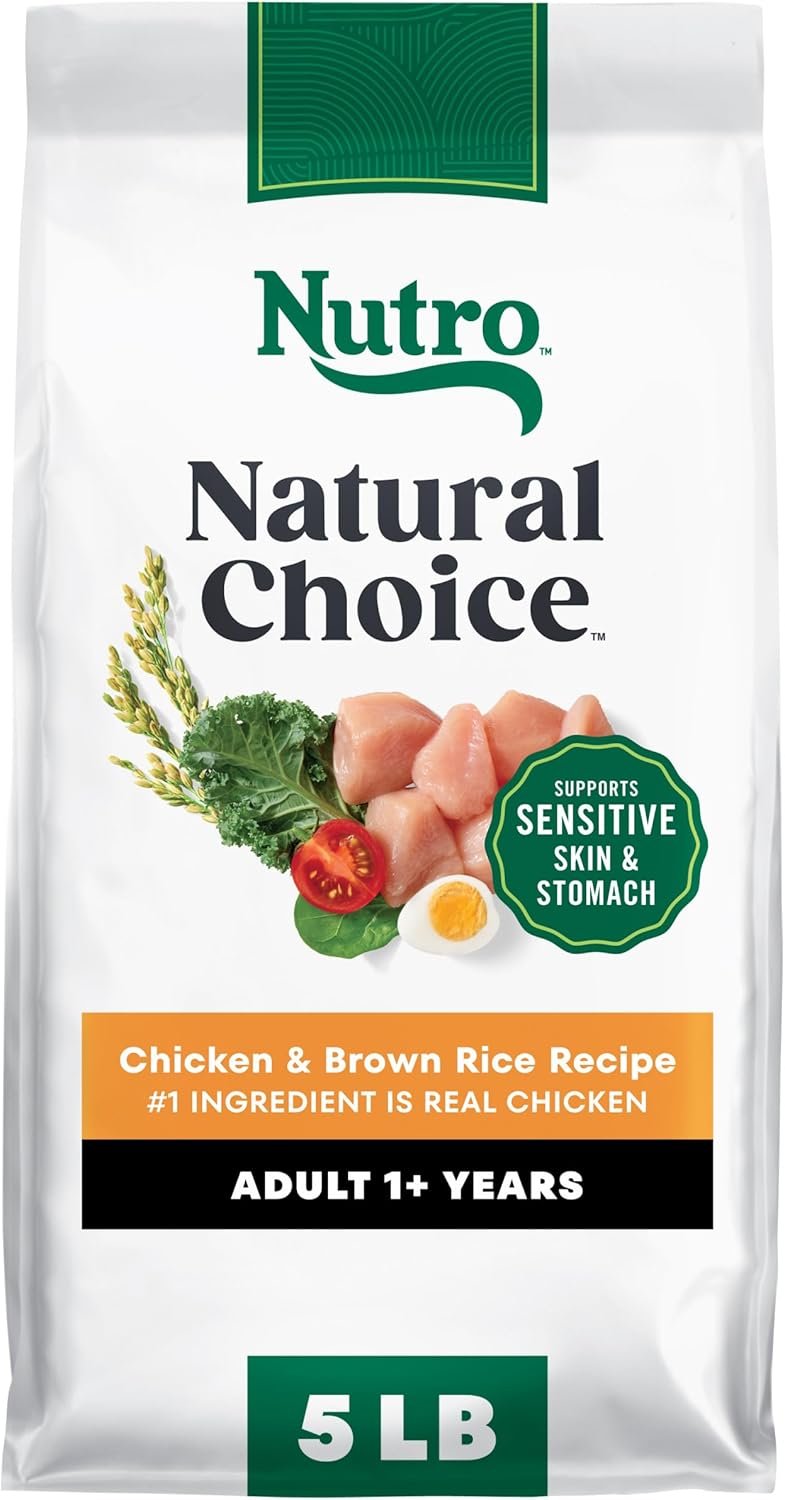 Nutro Natural Choice Dry Dog Food, Adult Dog Food Dry Chicken and Brown Rice Recipe, 5 lbs.