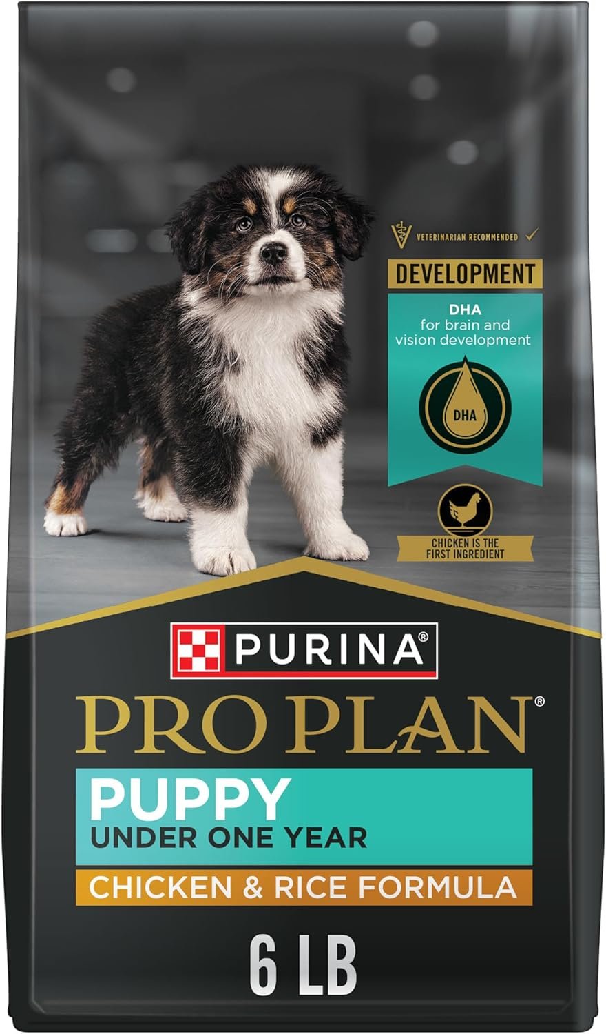 Purina Pro Plan High Protein Dry Puppy Food, Chicken and Rice Formula – 6 lb. Bag