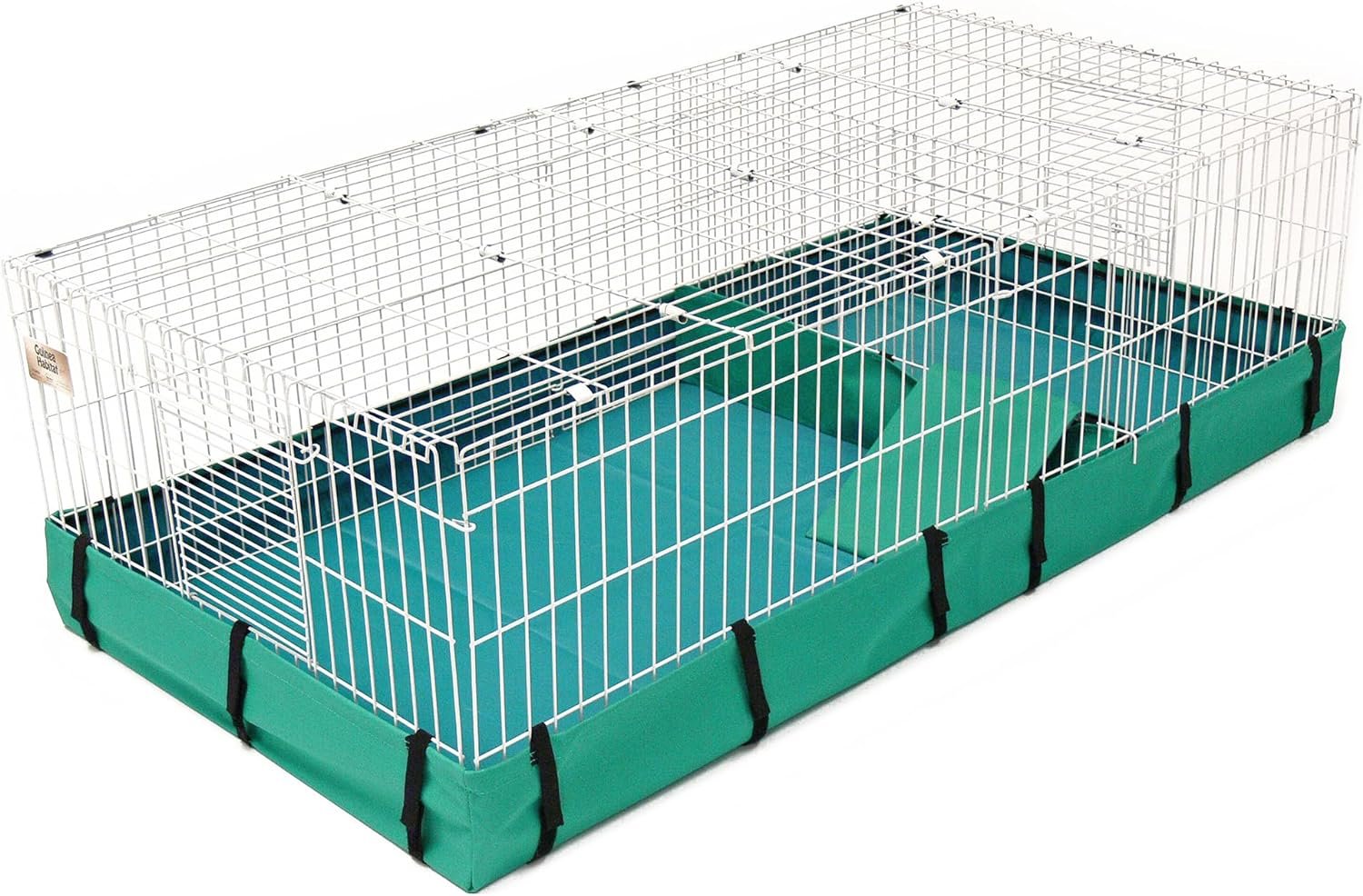 MidWest Homes for Pets Guinea Habitat Plus Cage, Includes Divider Panel and Hinged Top, Washable PVC Canvas Bottom, Expandable Small Animal Cage for Guinea Pigs, 171GHP