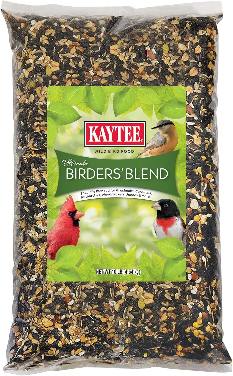 Kaytee Ultimate Birder’s Blend Food, Wild Bird Seed For Grosbeaks, Cardinals, Nuthatches, Woodpeckers & More Outside Feeders, 10 Pound