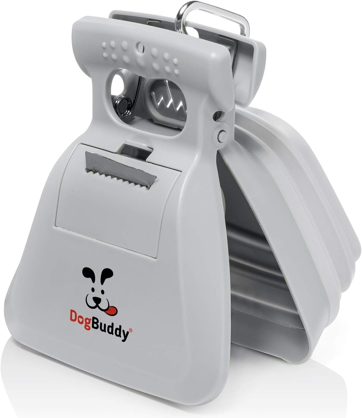 DogBuddy Pooper Scooper, Portable Dog Pooper Scooper, Poop Scooper for Small and Large Dogs, Pooper Scooper with Bag Attachment, Leash Clip and Dog Waste Bags Included (Large, Mist)