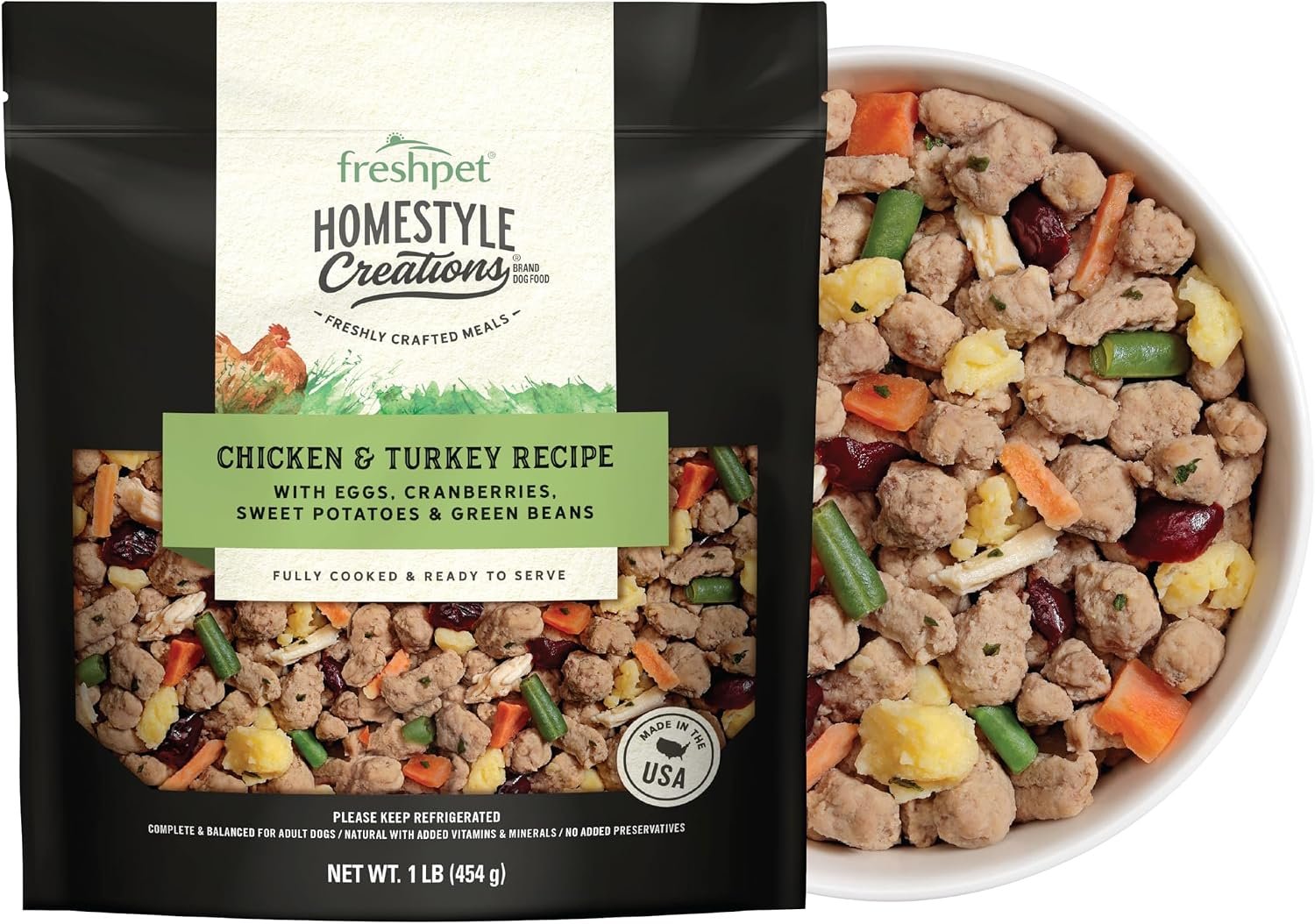 Freshpet Dog Food Homestyle Creations Chicken Turkey, 16 Ounce